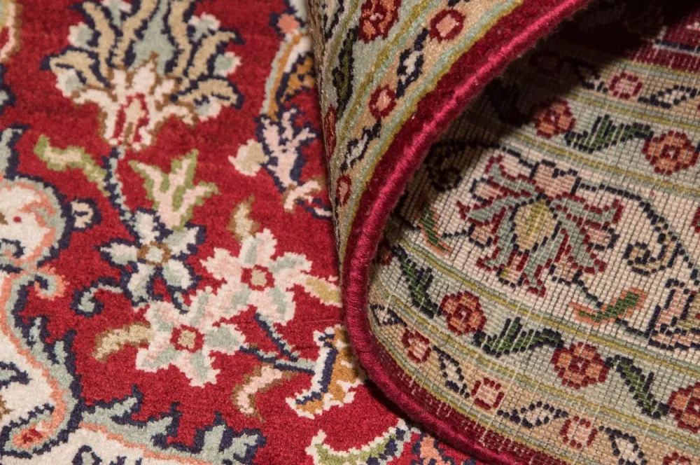Jedwabny dywan - Kashmir Silk - 120 x 80 cm - czerwony