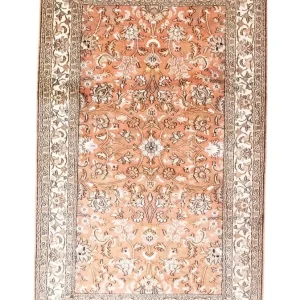 Jedwabny dywan - Kashmir Silk - 122 x 76 cm - pomarańczowy