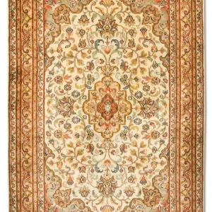 Jedwabny dywan - Kashmir Silk - 123 x 79 cm - beżowy