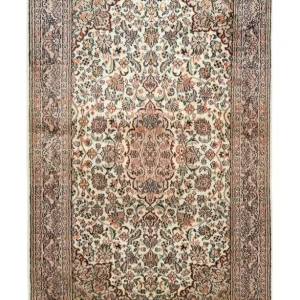 Jedwabny dywan - Kashmir Silk - 124 x 78 cm - beżowy