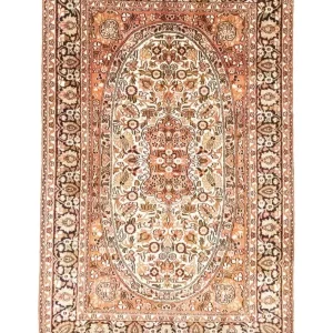 Jedwabny dywan - Kashmir Silk - 125 x 83 cm - pomarańczowy