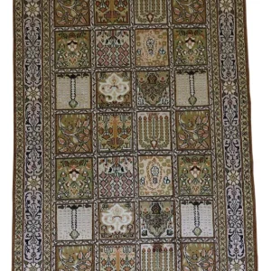 Jedwabny dywan - Kashmir Silk - 152 x 90 cm - brązowy
