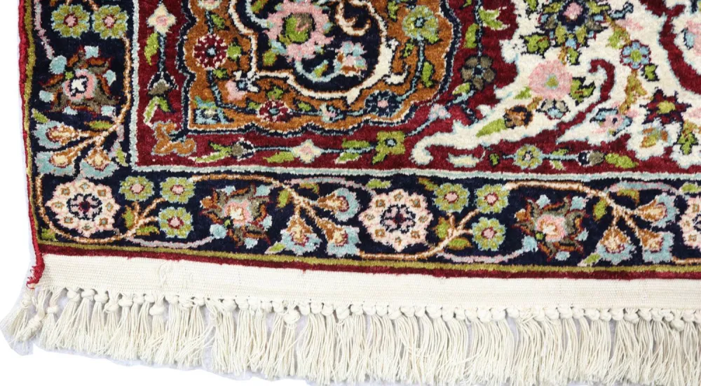 Jedwabny dywan - Kashmir Silk - 152 x 98 cm - czarny