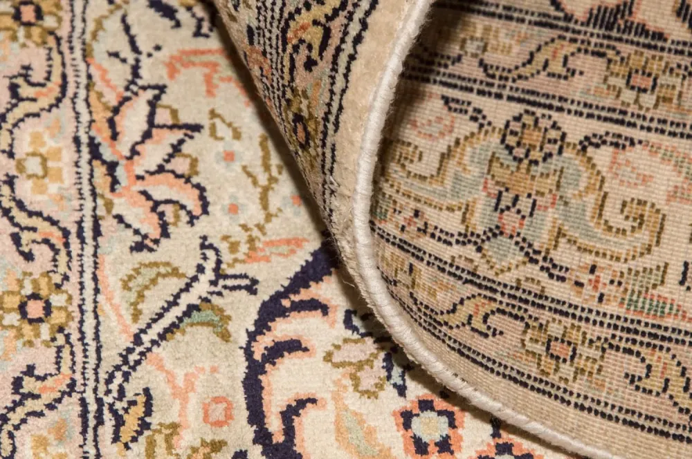 Jedwabny dywan - Kashmir Silk - 153 x 94 cm - beżowy