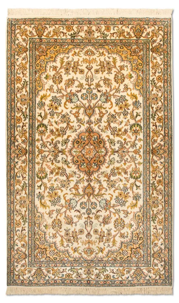 Jedwabny dywan - Kashmir Silk - 155 x 83 cm - beżowy