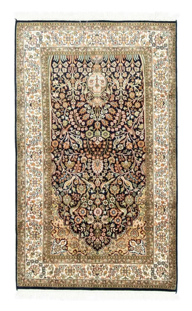 Jedwabny dywan - Kashmir Silk - 156 x 95 cm - niebieski