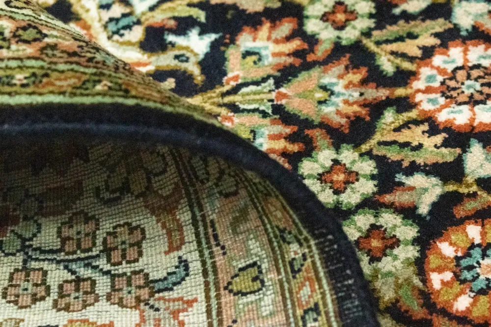 Jedwabny dywan - Kashmir Silk - 156 x 95 cm - niebieski