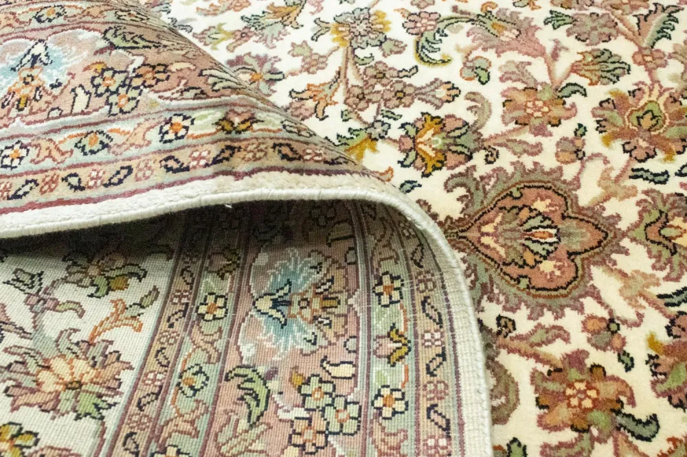 Jedwabny dywan - Kashmir Silk - 159 x 94 cm - beżowy