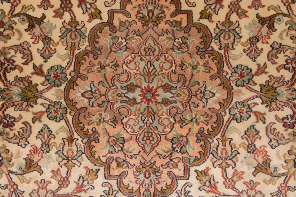 Jedwabny dywan - Kashmir Silk - 164 x 94 cm - beżowy