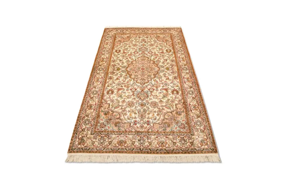 Jedwabny dywan - Kashmir Silk - 164 x 94 cm - beżowy