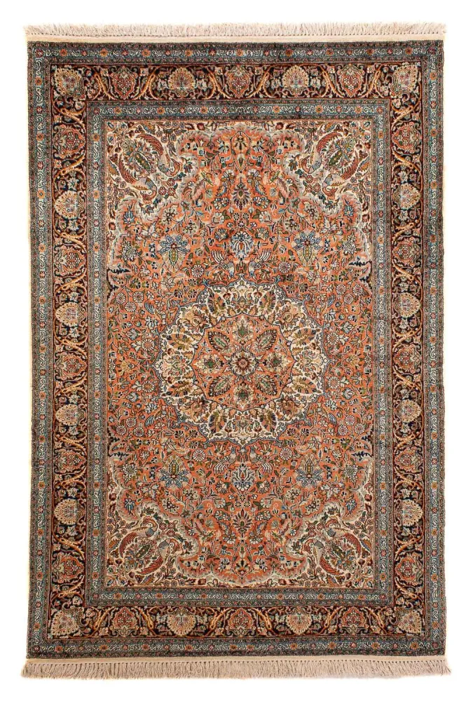 Jedwabny dywan - Kashmir Silk - 182 x 121 cm - jasnobrązowy
