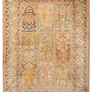 Jedwabny dywan - Kashmir Silk - 184 x 124 cm - wielokolorowy
