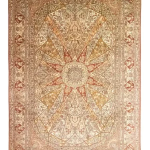 Jedwabny dywan - Kashmir Silk - 270 x 185 cm - brązowy