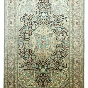 Jedwabny dywan - Kashmir Silk - 311 x 213 cm - niebieski
