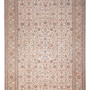 Jedwabny dywan - Kashmir Silk - 318 x 216 cm - ciemny beż