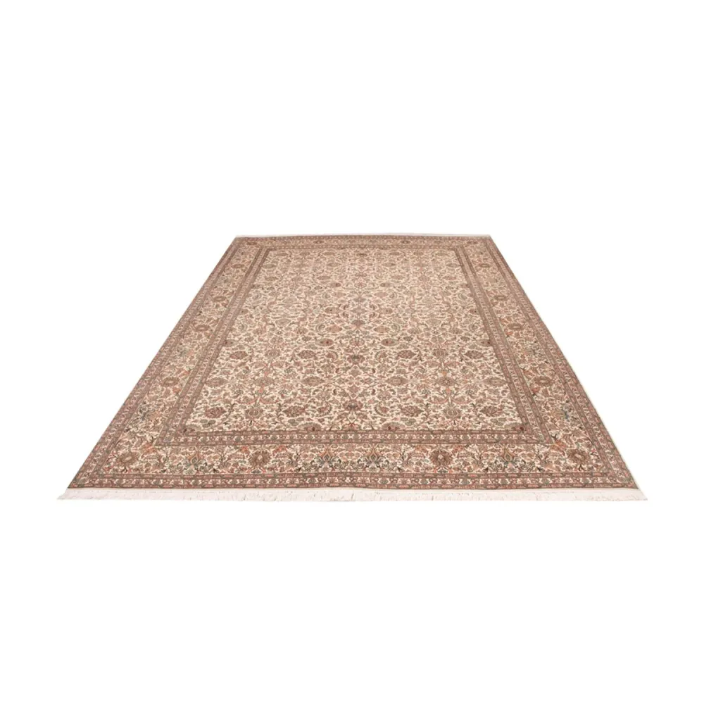 Jedwabny dywan - Kashmir Silk - 318 x 216 cm - ciemny beż