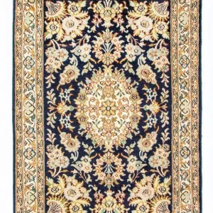 Jedwabny dywan - Kashmir Silk - 98 x 63 cm - niebieski