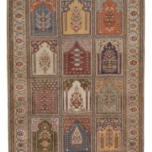 Jedwabny dywan - Kayseri - 214 x 153 cm - wielokolorowy