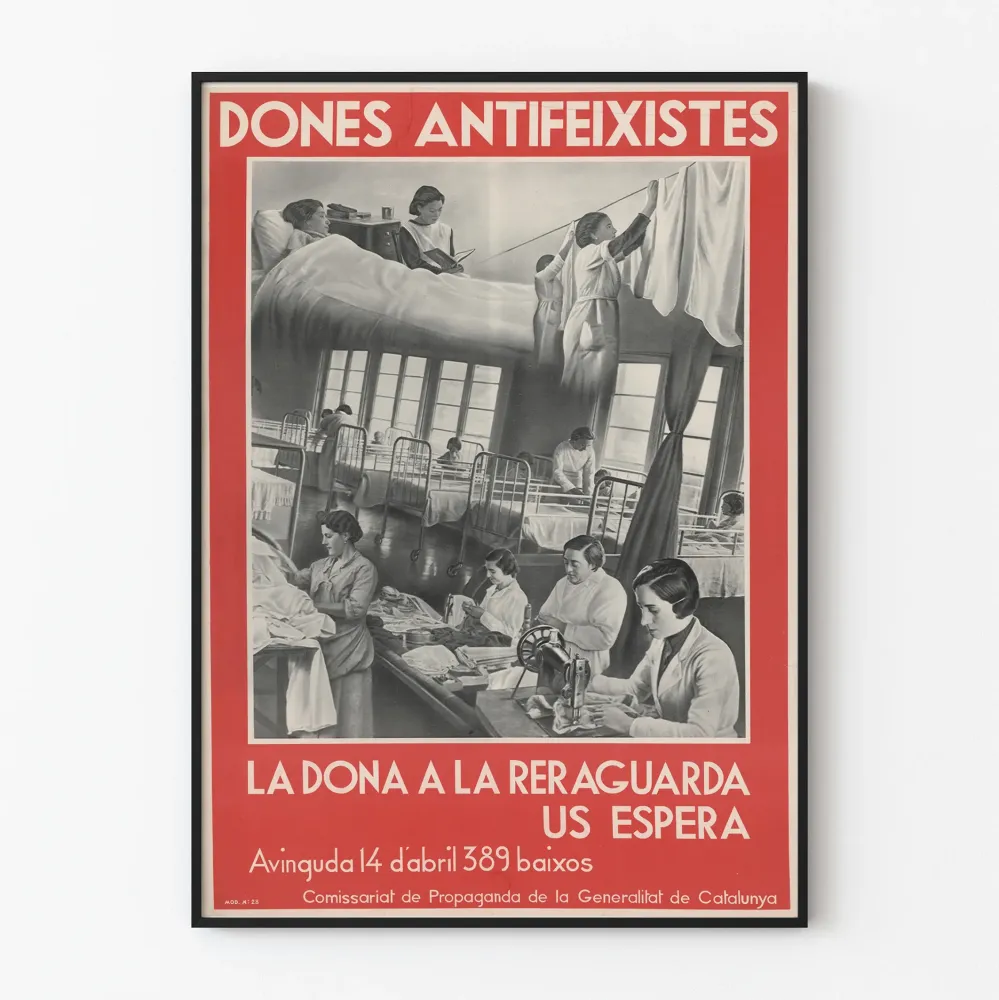 Kataloński plakat antyfaszystowski - Dones Antifeixistes