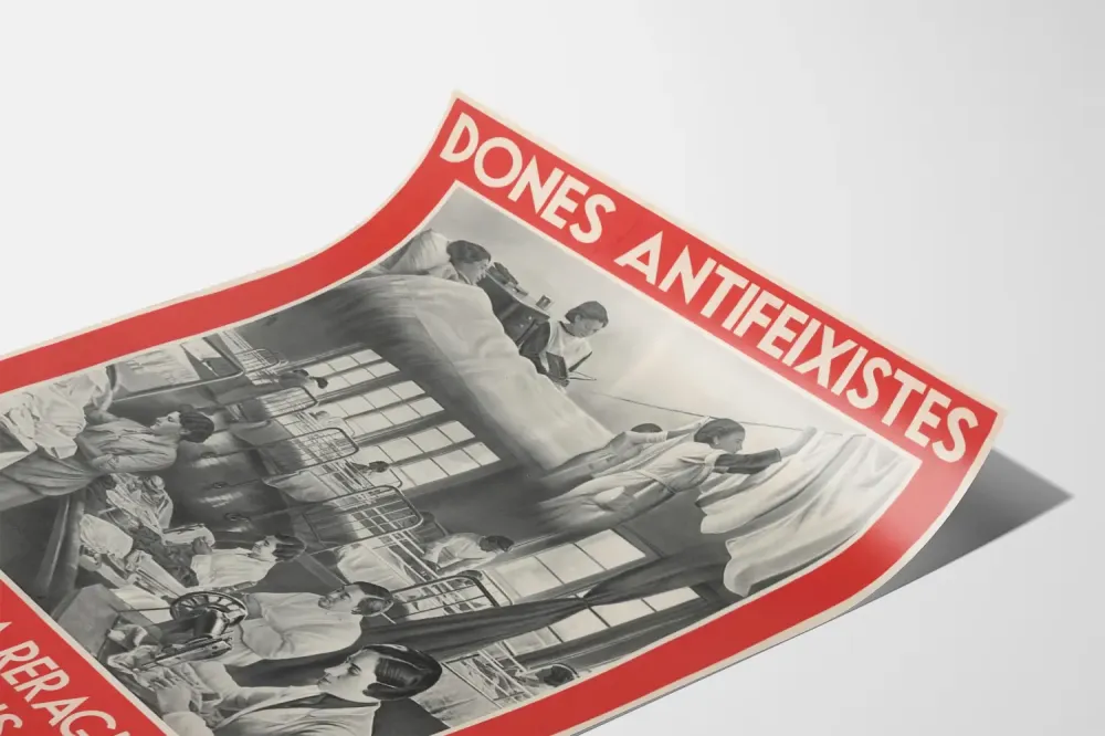 Kataloński plakat antyfaszystowski - Dones Antifeixistes