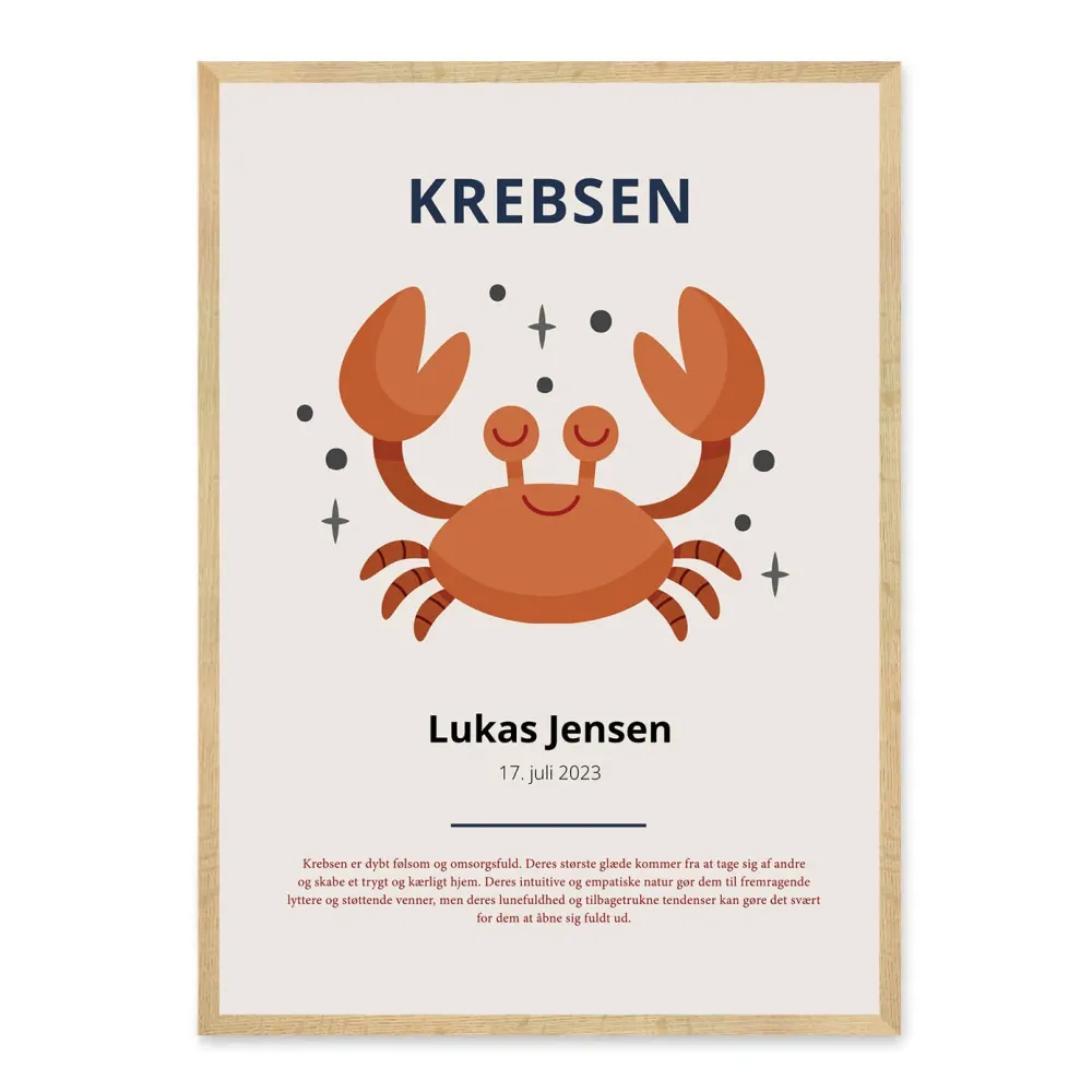 Krebsen Stjernetegn Plakat