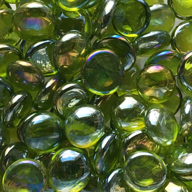 Krople szklane 16-20mm Diamentowa kiwi