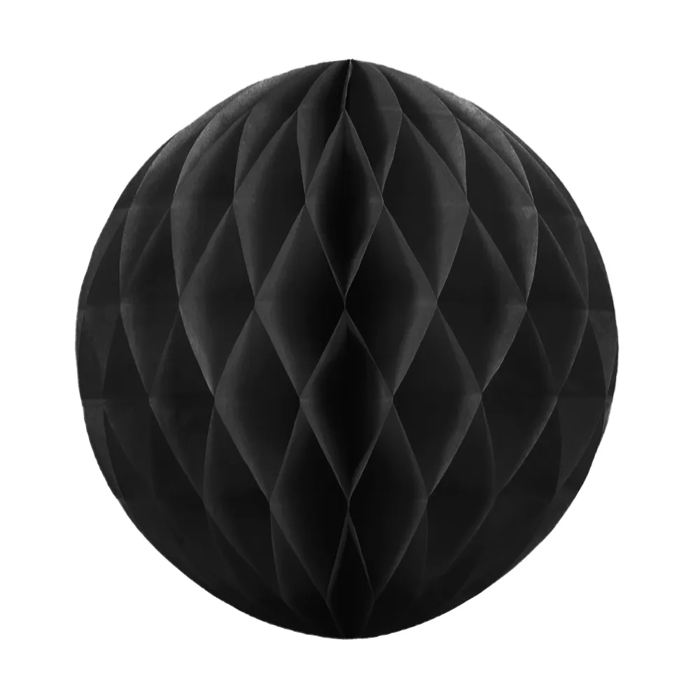 Kula bibułowa Honeycomb czarna 10cm