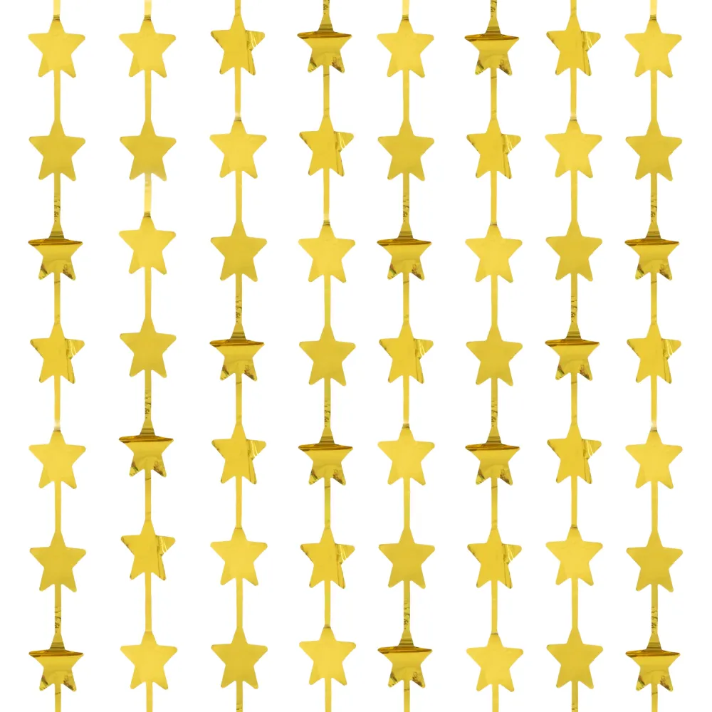 Kurtyna imprezowa Gwiazdki złota 100x200cm