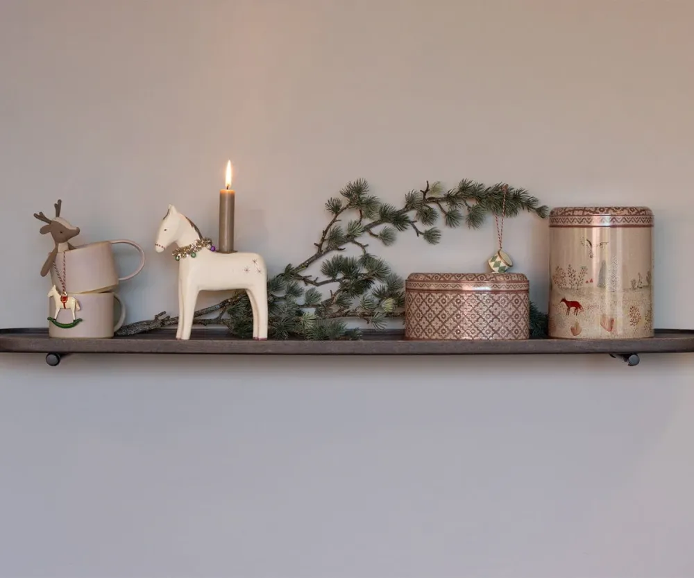 Maileg - Drewniany świecznik bożonarodzeniowy Konik 16 cm