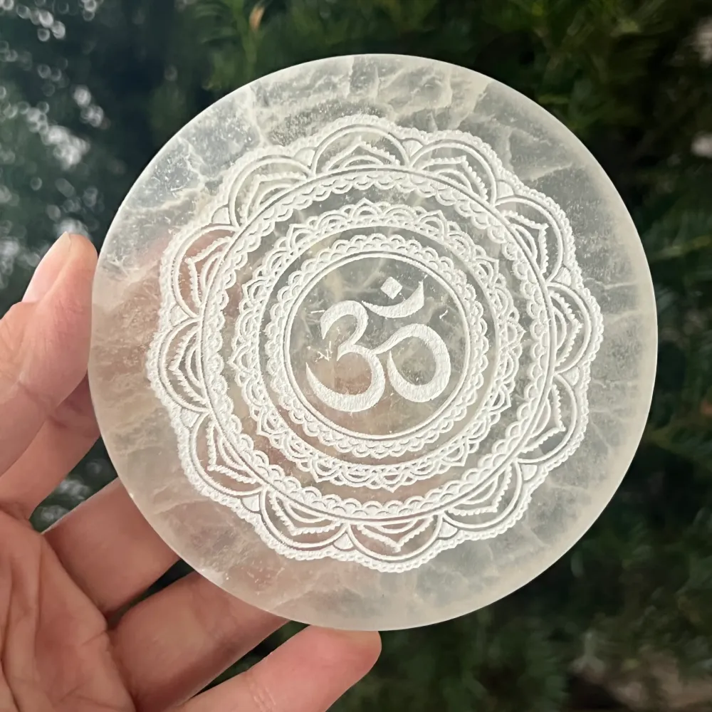 Mandala dysku selenitowego Człowiek | Model 2