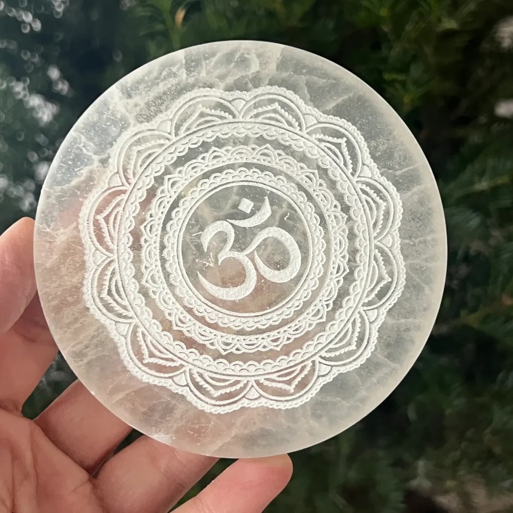 Mandala dysku selenitowego Człowiek | Model 2