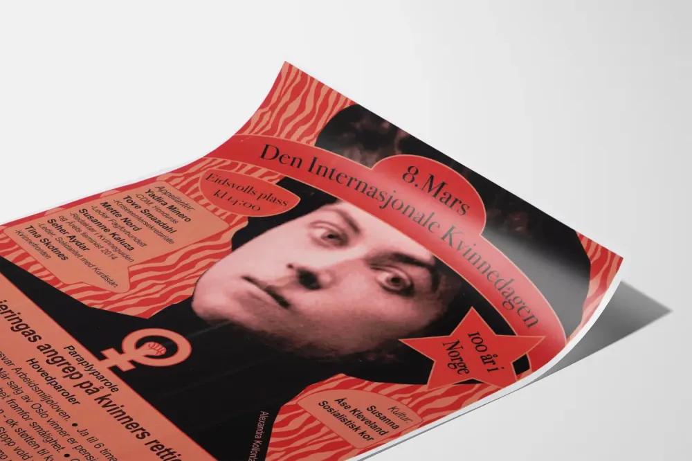 Międzynarodowy plakat z okazji Dnia Kobiet - 8 marca w Norwegii
