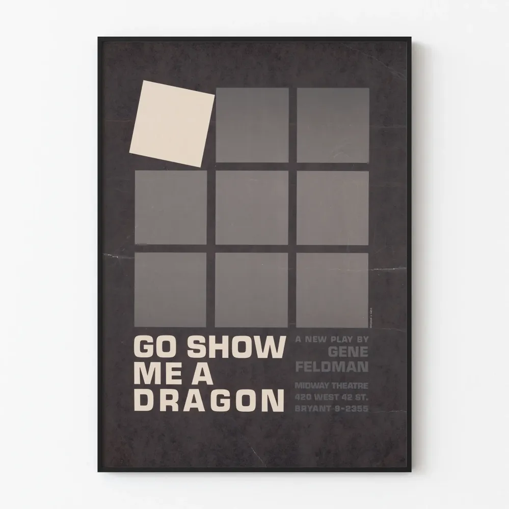 Minimalistyczny plakat Go Show Me Dragon autorstwa Gene Feldmana