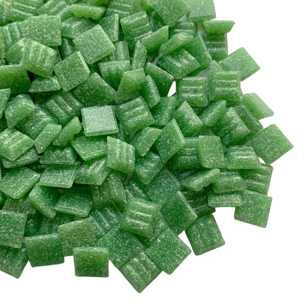 Mozaika szklana 10mm liść zielony