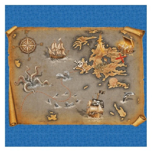 Mozaika szklana Ezarri, dekoracja Pirates Map
