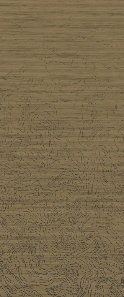 Mural tekstylny strukturalny ONDES PRÉCIEUSES - CAMEL brązowy