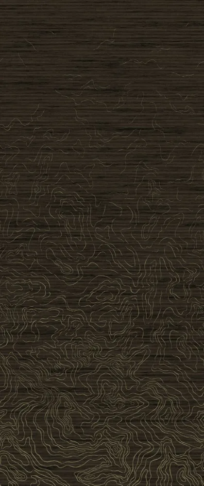Mural tekstylny strukturalny ONDES PRÉCIEUSES - NOIR DORÉ czarny ze złotym