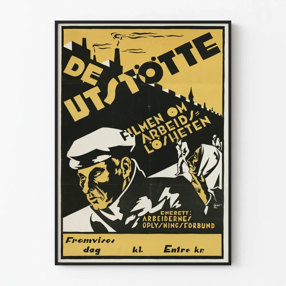 Norweski plakat filmowy De Utstötte sur le Chômage