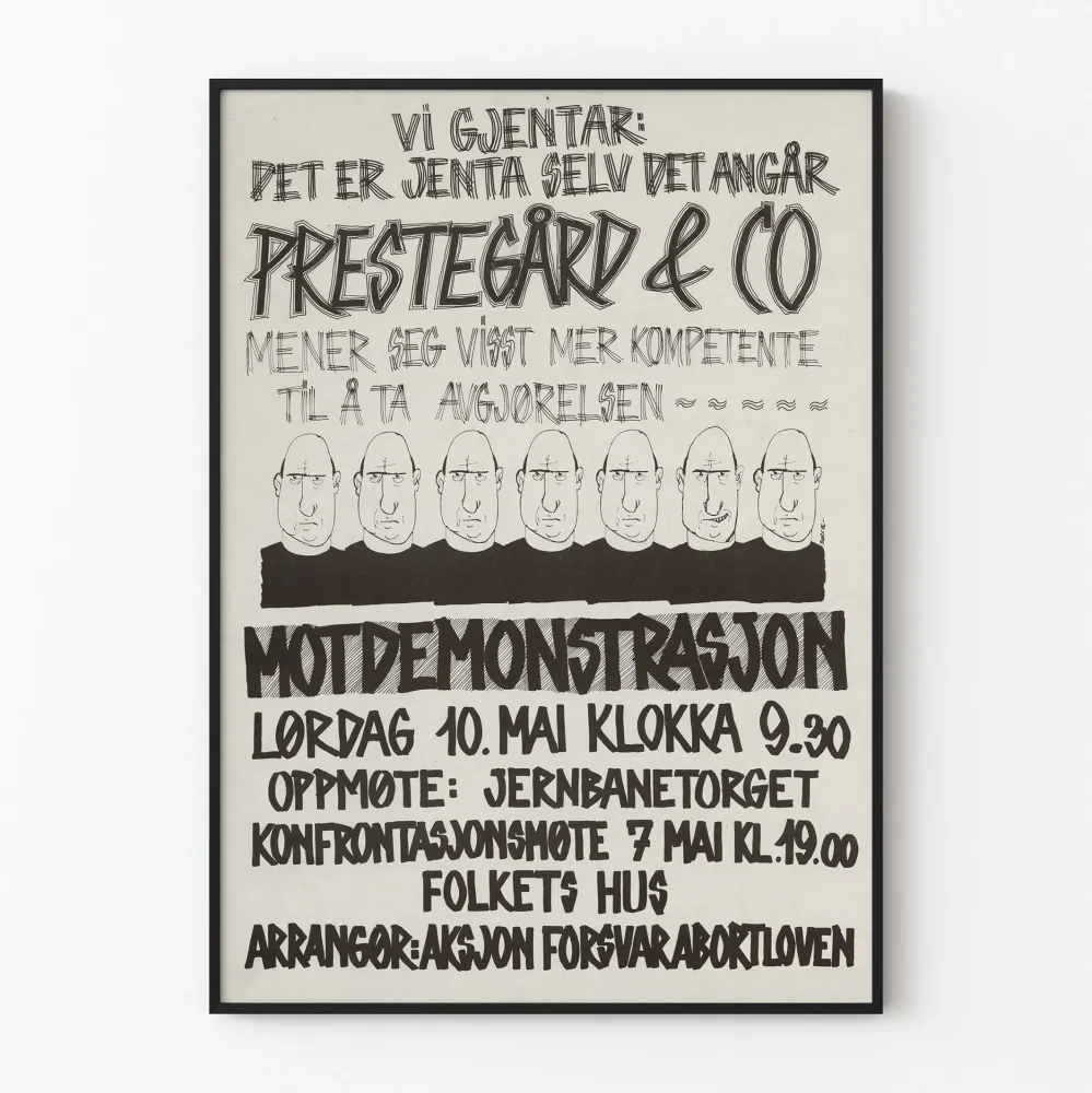 Norweski plakat protestu o prawie do aborcji