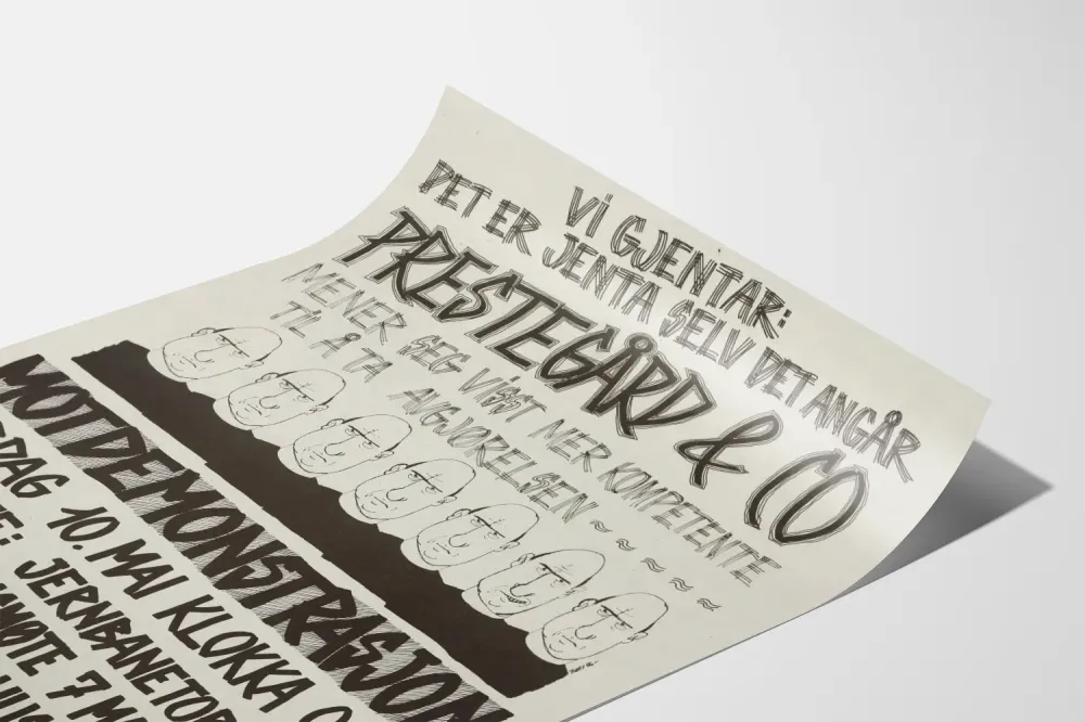 Norweski plakat protestu o prawie do aborcji