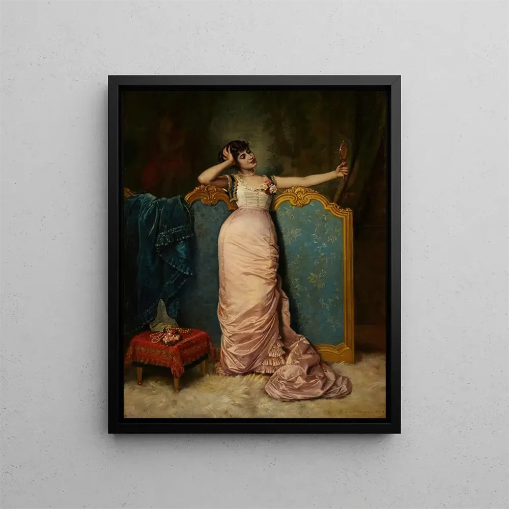 Obraz Admirujący swój wygląd - Auguste Toulmouche | Druk artystyczny