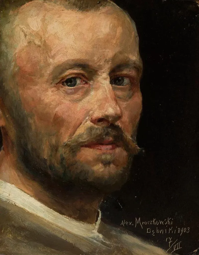 Obraz Autoportret - Aleksander Mroczkowski | Druk artystyczny