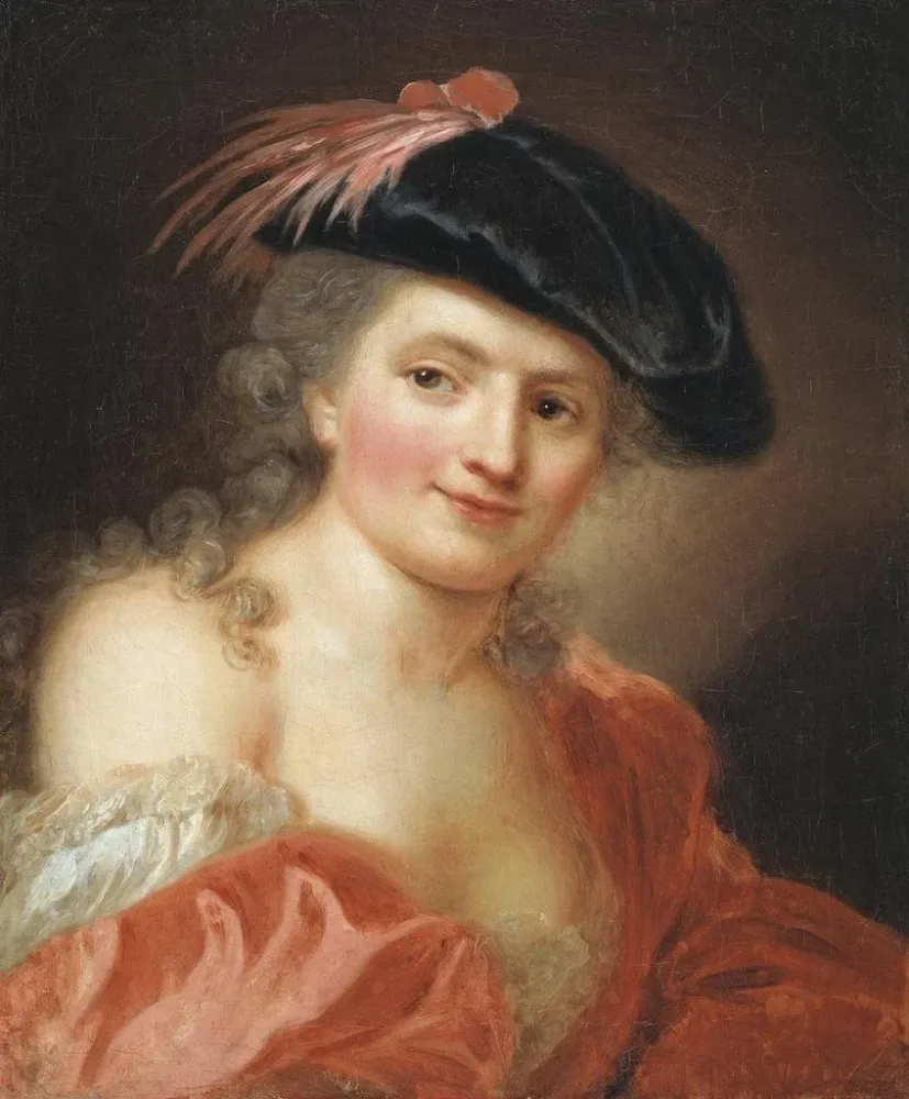 Obraz autoportret - Anna Dorothea Lisiewska | Druk artystyczny