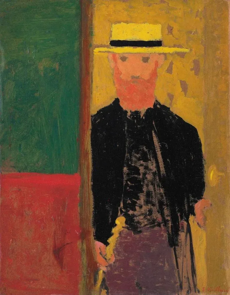 Obraz Autoportret z laską i kapeluszem – Édouard Vuillard | Druk artystyczny