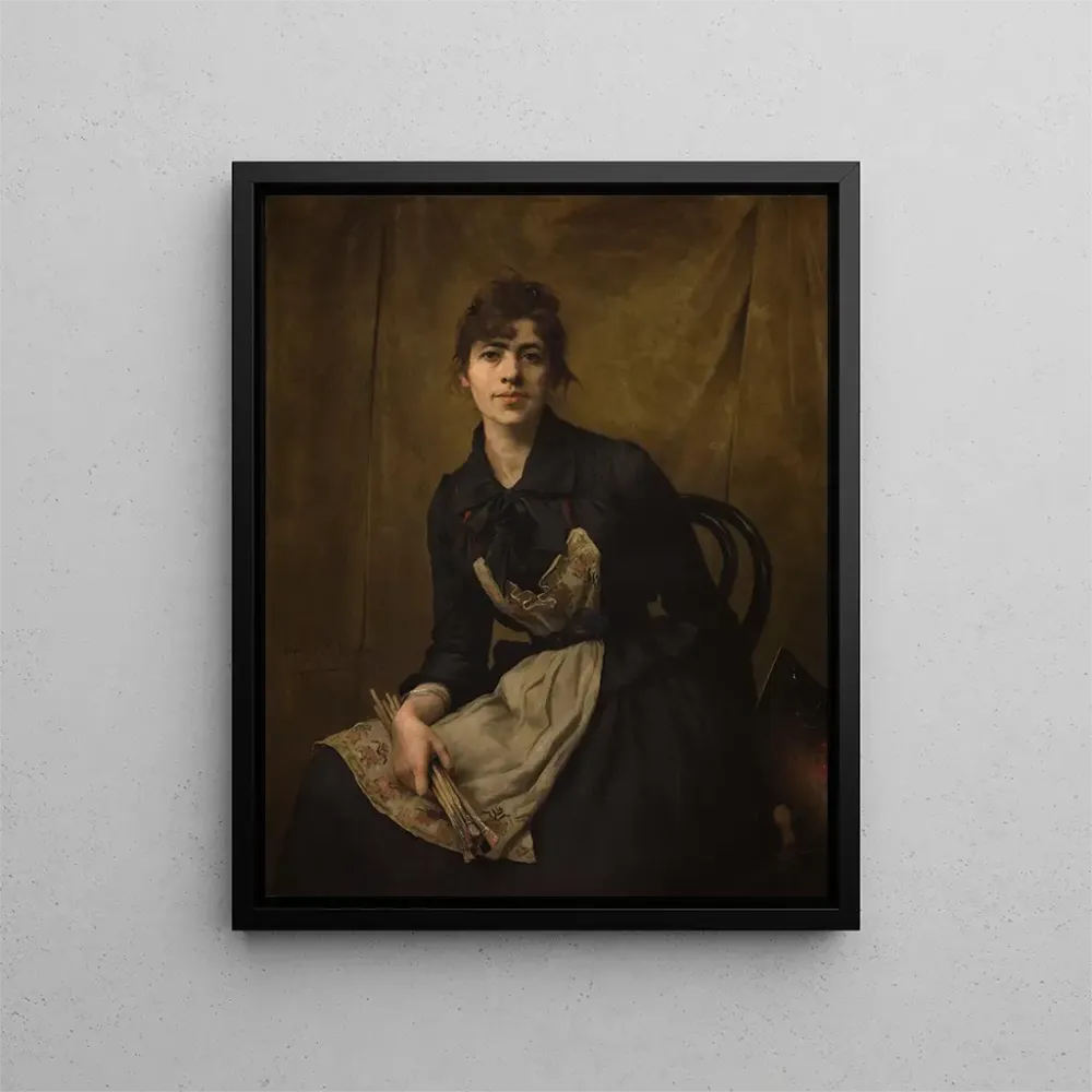 Obraz Autoportret z paletą - Anna Bilińska-Bohdanowicz | Druk artystyczny