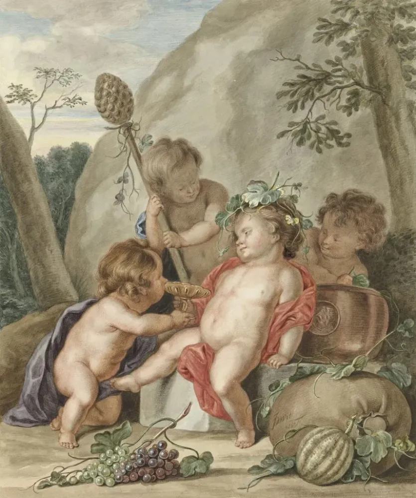 Obraz Bacchanale dla dzieci według Jacoba de Wita - Abraham Delfos | Druk artystyczny