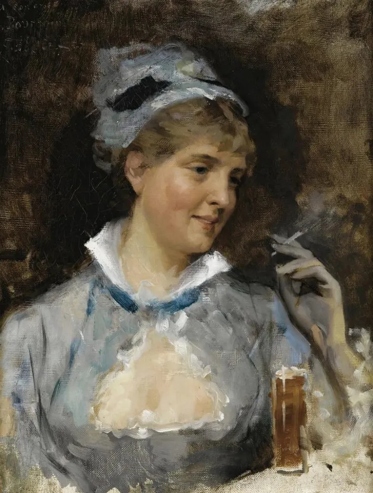 Obraz Au Bar - Albert Edelfelt | Druk artystyczny