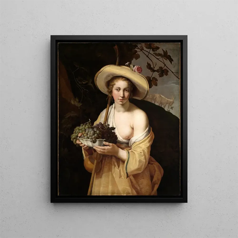 Obraz Bergère avec un bol de raisins - Abraham Bloemaert | Druk artystyczny