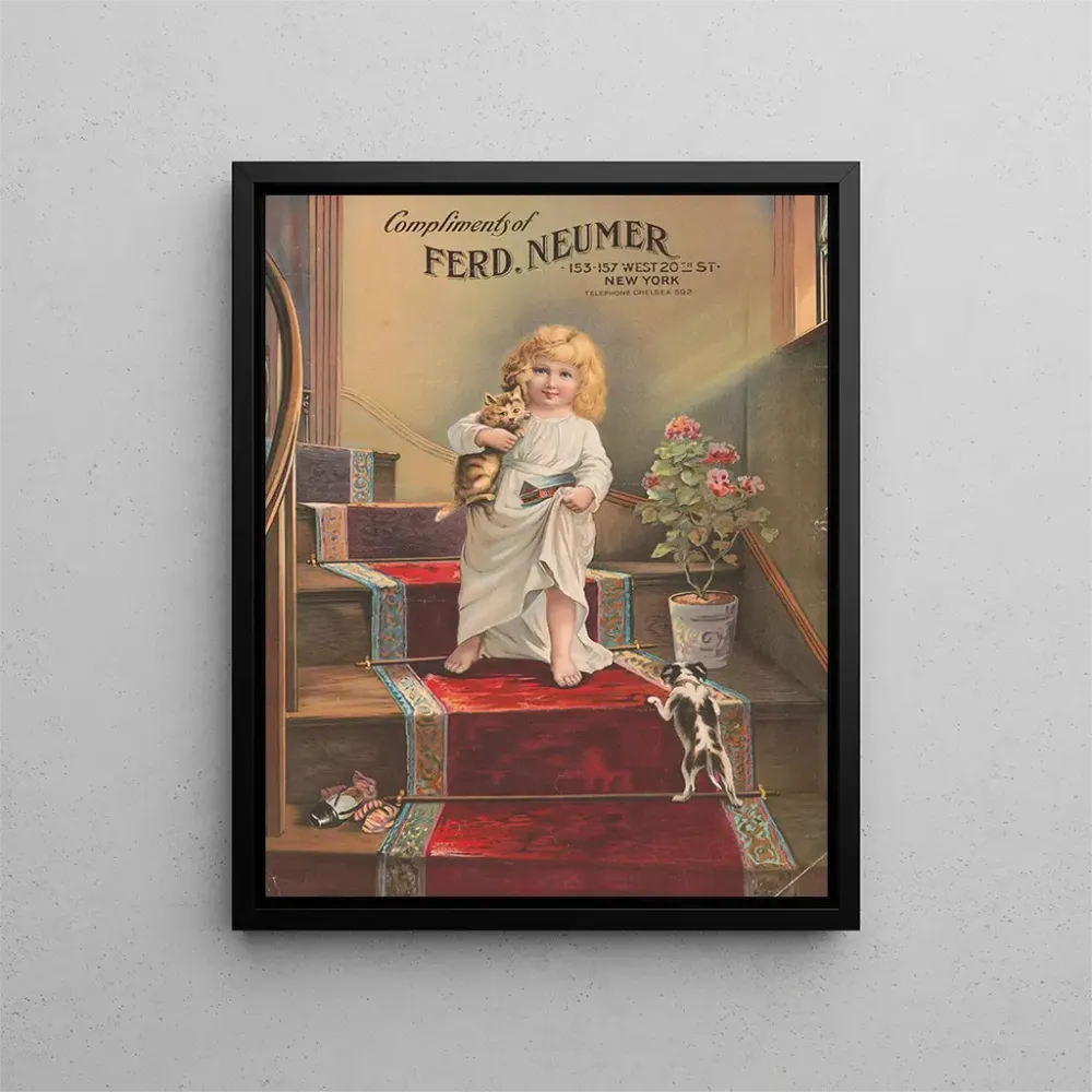 Obraz Bonjour, compliments de Ferd Neumer - Sackett Wilhelms Litho | Druk artystyczny