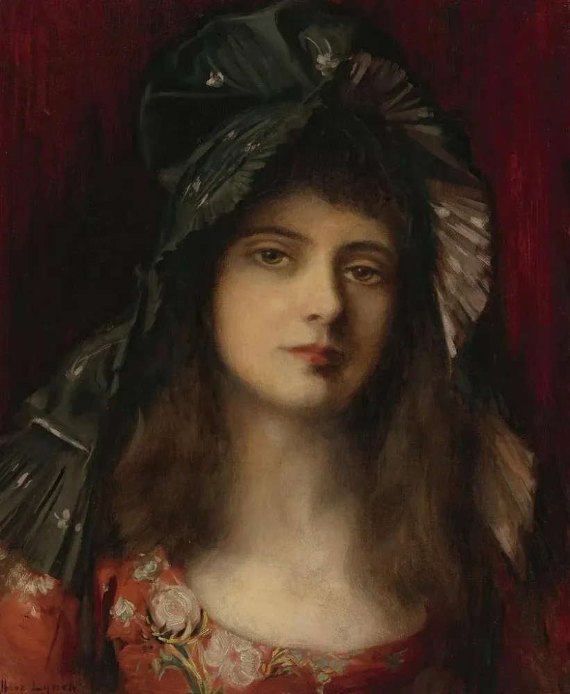 Obraz Le Bonnet vert - Albert Lynch | Druk artystyczny